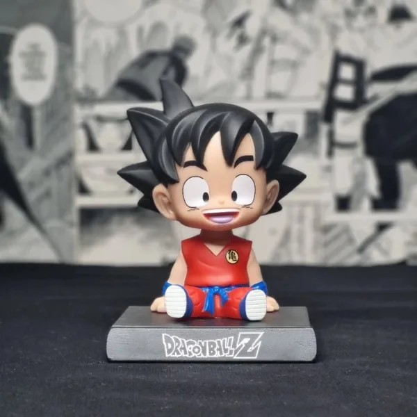 DBZ Goku Bobblehead With Mobile Holder For Cars, Work Desk. | 14.5 CMS |