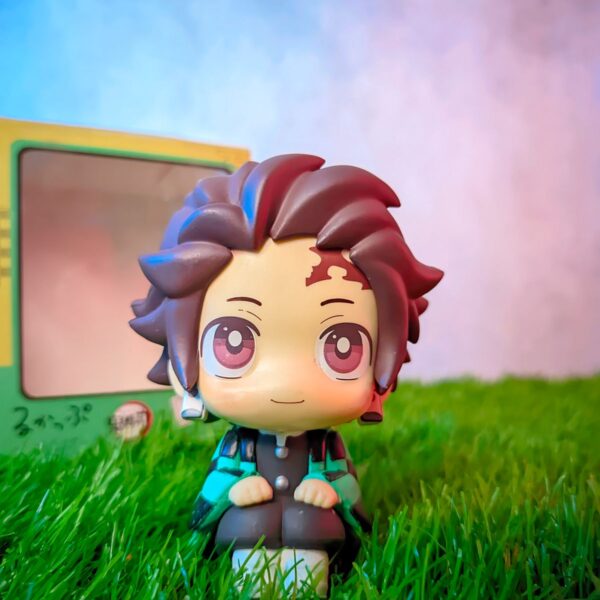 Demon Slayer Kimetsu No Yaiba Kamado Tanjiro Sitting Action Figure | 10 Cms |
