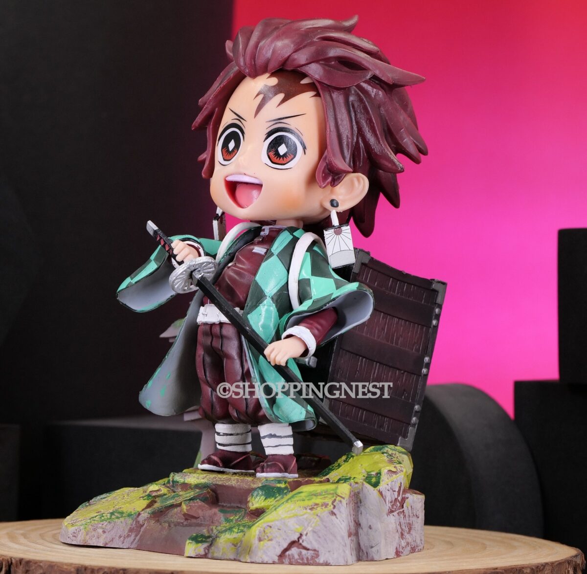 Demon Slayer Kimetsu No Yaiba Kamado Tanjiro Sitting On Roof Action Figure | 17 Cms |