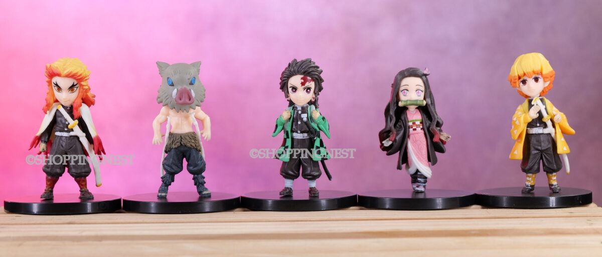 Demon Slayer Set of 5 Mini Anime Weeb Manga Collectible Action Figure