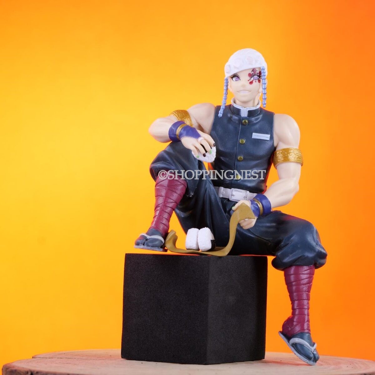 Demon Slayer Tengen Uzui The Sound Hashira Perching PVC Model Anime Action Figure | 15 Cms |