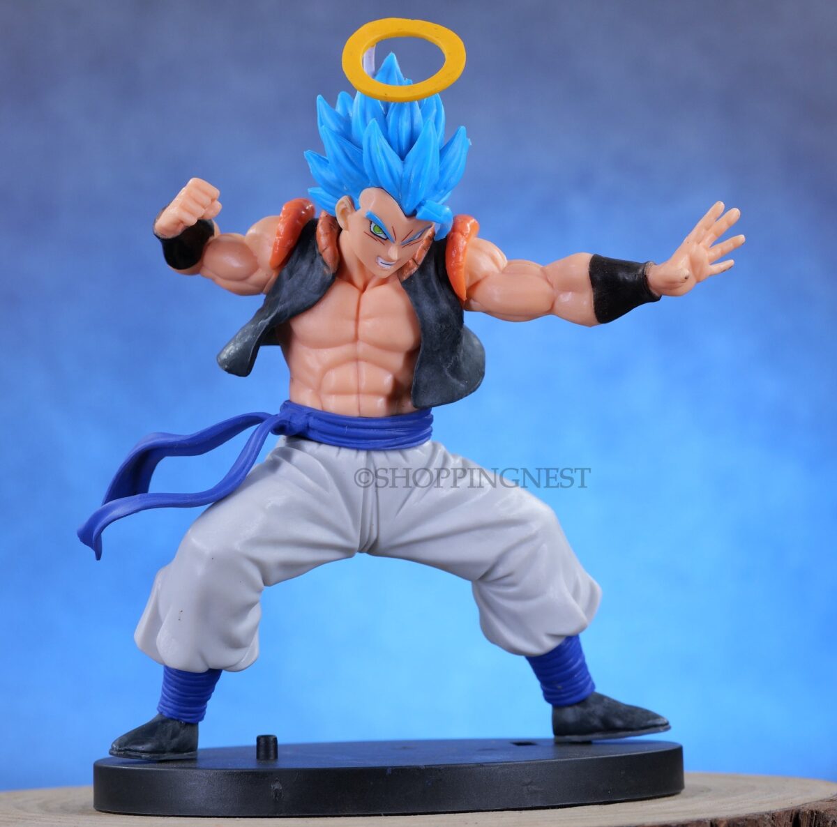 Dragon Ball Z Gogeta Super Saiyan Blue with Halo Action Figure PVC | 15 Cms |