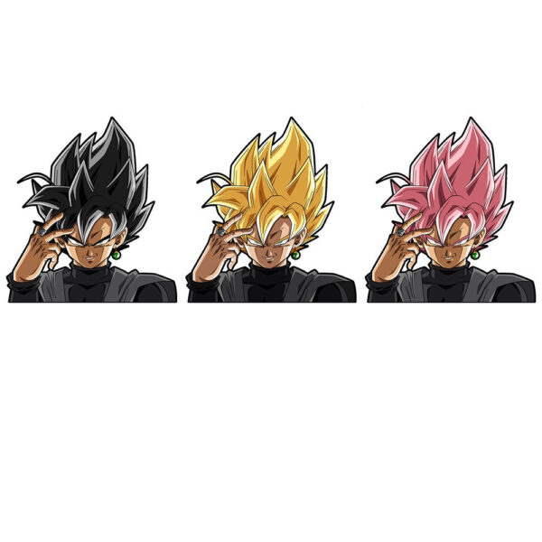 Dragon Ball Zamazu Black Rose Super Saiyan 3D Lenticular Motion Holographic Waterproof Stickers